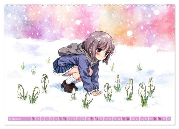 Produktbild: Manga-Momente (hochwertiger Premium Wandkalender 2026 DIN A2 quer), Kunstdruck in Hochglanz