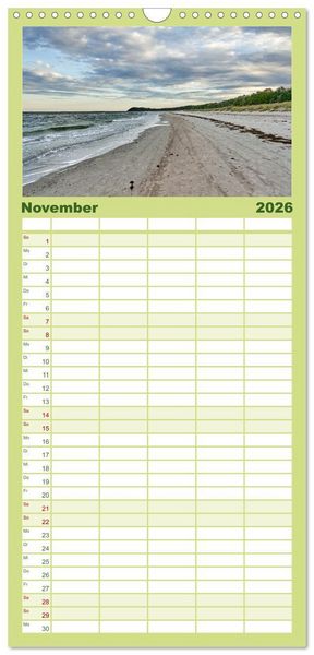 Produktbild: Familienplaner 2026 - K&uuml;stenregionen Deutschland mit 5 Spalten (Wandkalender, 21 x 45 cm) CALVENDO