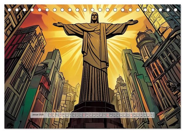 Produktbild: Comic City (Tischkalender 2026 DIN A5 quer), CALVENDO Monatskalender