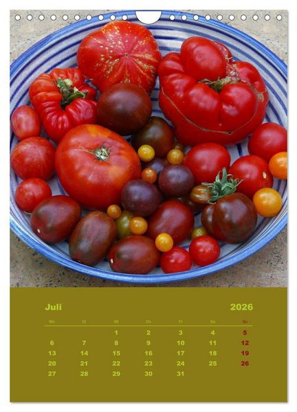 Produktbild: Tomaten - Alles BIO! (Wandkalender 2026 DIN A4 hoch), CALVENDO Monatskalender