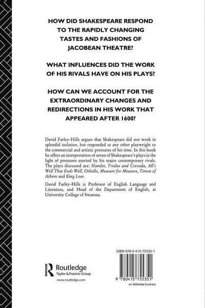 Produktbild: Shakespeare and the Rival Playwrights, 1600-1606