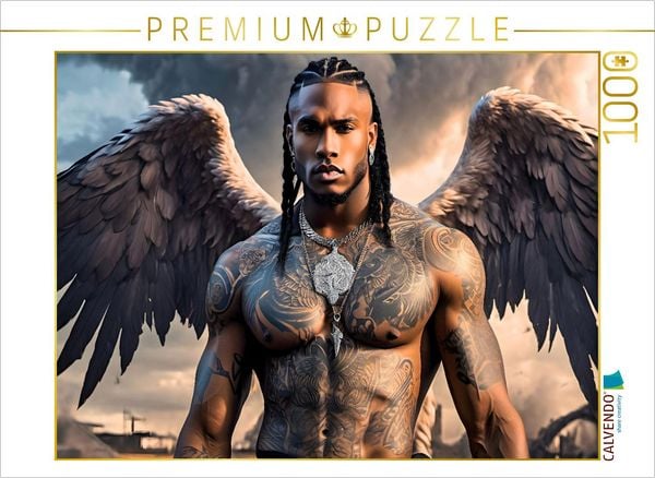 CALVENDO Puzzle Engel Uriel - Kämpfer gegen das Böse | 1000 Teile Lege-Größe 64x48cm Foto-Puzzle für glückliche Stunden