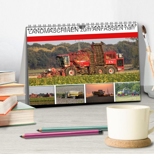 Produktbild: Landmaschinen zum Anfassen nah (Tischkalender 2026 DIN A5 quer), CALVENDO Monatskalender
