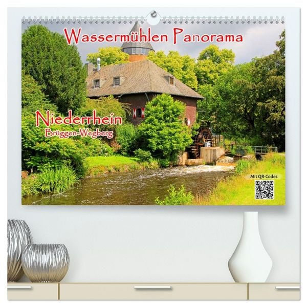 Produktbild: Wasserm&uuml;hlen Panorama Niederrhein Br&uuml;ggen-Wegberg (hochwertiger Premium Wandkalender 2026 DIN A2 quer), Kunstdruck in Hochglanz