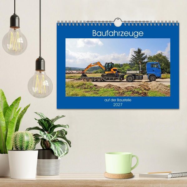 Produktbild: Baufahrzeuge auf der Baustelle (Wandkalender 2027 DIN A4 quer), CALVENDO Monatskalender