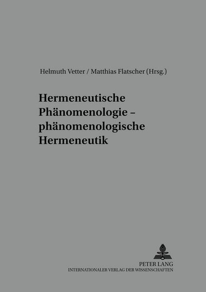 Produktbild: Hermeneutische Ph&auml;nomenologie &ndash; ph&auml;nomenologische Hermeneutik