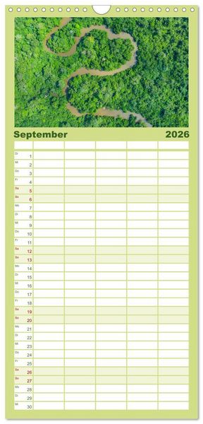 Produktbild: Familienplaner 2026 - KONGO - das dunkle Herz Afrikas mit 5 Spalten (Wandkalender, 21 x 45 cm) CALVENDO