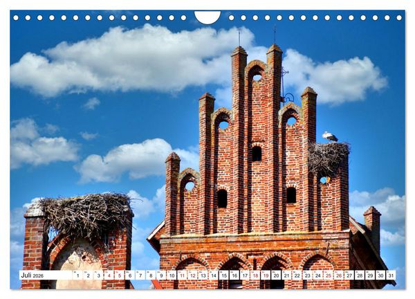 Produktbild: Die Kirche von M&uuml;hlhausen - Ein architektonisches Kleinod in Ostpreu&szlig;en (Wandkalender 2026 DIN A4 quer), CALVENDO Monatskalender
