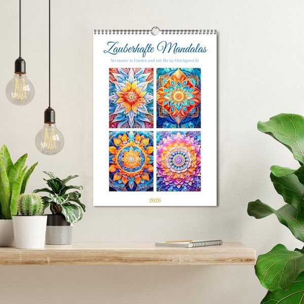 Produktbild: Zauberhafte Mandalas (Wandkalender 2026 DIN A3 hoch), CALVENDO Monatskalender