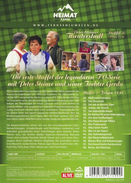 Produktbild: Peter Steiners Theaterstadl - Staffel 3/Folgen 33-48 [8 DVDs]