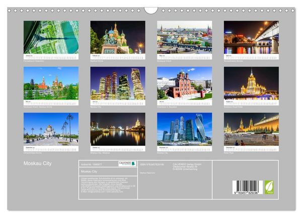 Produktbild: Moskau City (Wandkalender 2026 DIN A3 quer), CALVENDO Monatskalender