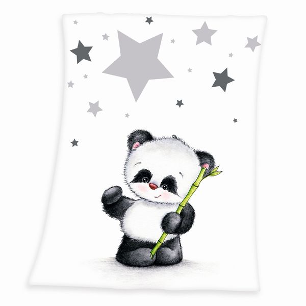 Produktbild: babybest&reg; 1440201014 - Panda Microfaserflausch-Decke, 75 x 100 cm, 100% Polyester