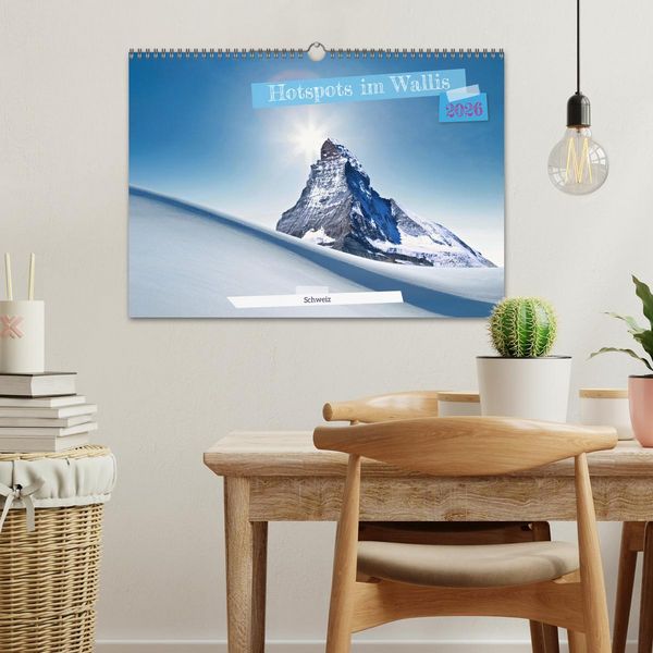Produktbild: Hotspots im Wallis - Schweiz (Wandkalender 2026 DIN A3 quer), CALVENDO Monatskalender