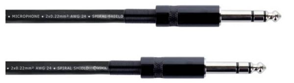 Produktbild: Cordial 14816 Klinke Audio Anschlusskabel [1x Klinkenstecker 6.3mm (stereo) - 1x Klinkenstecker 6.3mm (stereo)] 1.50m Schwarz
