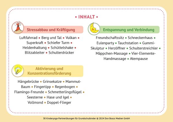 Produktbild: 30 Kinderyoga-Partner&uuml;bungen f&uuml;r Grundschul-Kinder