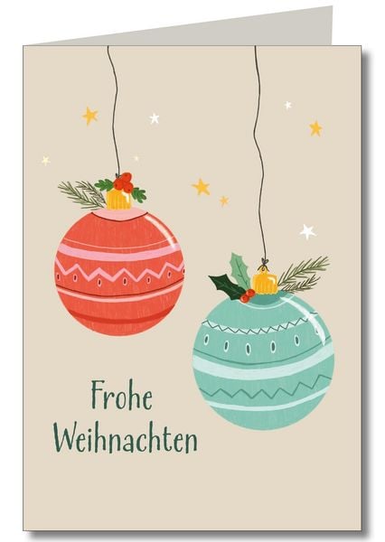 Produktbild: KEITCARDS Weihnachtskarten mixed Set, 3 x Postkarten und 3 x Klappkarten