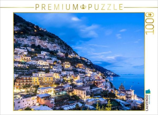CALVENDO Puzzle POSITANO Bezaubernde Abenddämmerung | 1000 Teile Lege-Größe 64x48cm Foto-Puzzle für glückliche Stunden