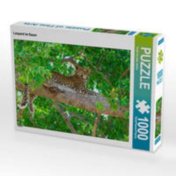 CALVENDO Puzzle Leopard im Baum | 1000 Teile Lege-Größe 64x48cm Foto-Puzzle für glückliche Stunden