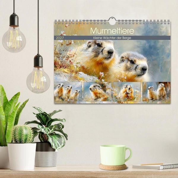 Produktbild: Murmeltiere. Kleine W&auml;chter der Berge (Wandkalender 2027 DIN A4 quer), CALVENDO Monatskalender