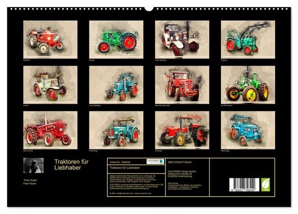 Produktbild: Traktoren f&uuml;r Liebhaber (hochwertiger Premium Wandkalender 2026 DIN A2 quer), Kunstdruck in Hochglanz