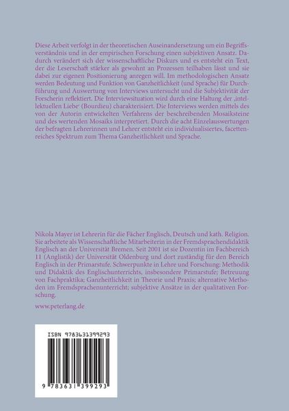 Produktbild: Ganzheitlichkeit und Sprache