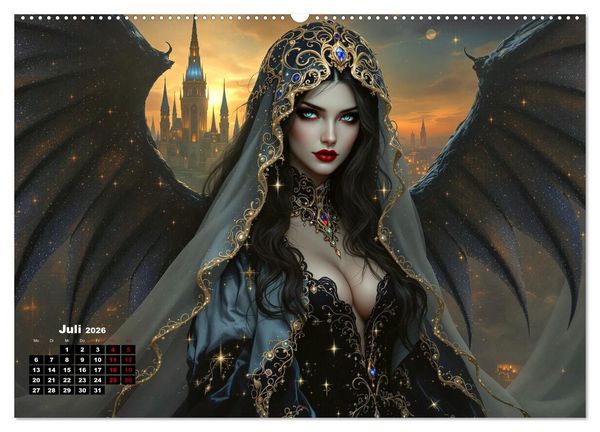Produktbild: Goth Fantasie (Wandkalender 2026 DIN A2 quer), CALVENDO Monatskalender