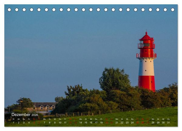 Produktbild: Die sch&ouml;nsten Leuchtt&uuml;rme - Deutsche Ostsee (Tischkalender 2026 DIN A5 quer), CALVENDO Monatskalender