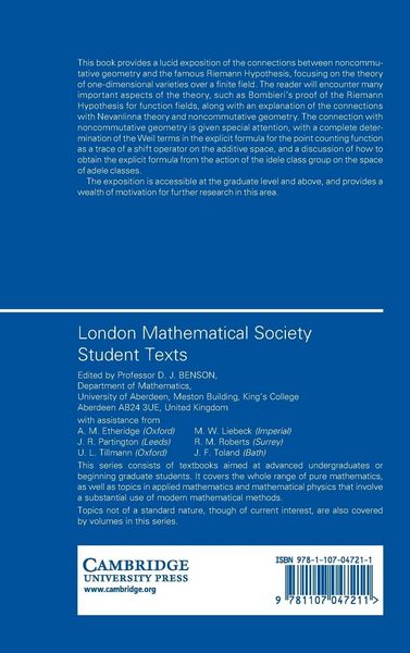 Produktbild: The Riemann Hypothesis for Function Fields