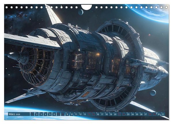 Produktbild: Alien Starships (Wandkalender 2026 DIN A4 quer), CALVENDO Monatskalender