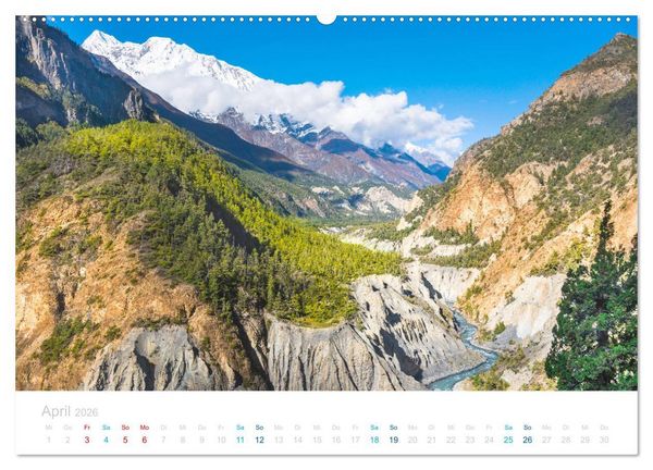 Produktbild: Abenteuer Himalaya - Fernwandern im Annapurna (Wandkalender 2026 DIN A2 quer), CALVENDO Monatskalender