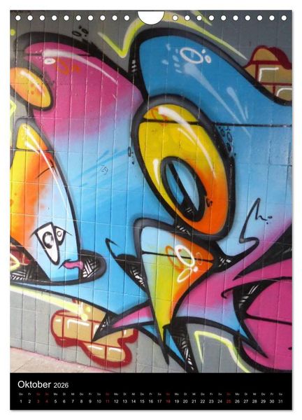 Produktbild: KA- GRAFFITI (Wandkalender 2026 DIN A4 hoch), CALVENDO Monatskalender