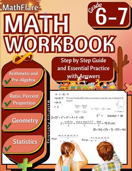 Produktbild: MathFlare - Math Workbook 6th and 7th Grade