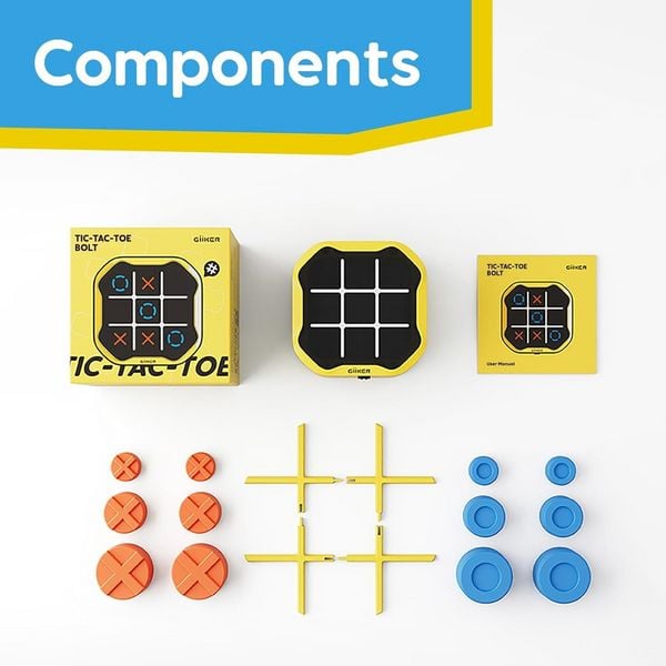 Produktbild: GiiKER Tic Tac Toe Bolt Elektronisches 3-in-1 Puzzle-Handheld-Spielkonsole, Logikspiel f&uuml;r Kinder und Erwachsene, pink