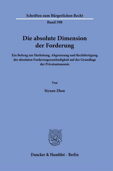 Produktbild: Die absolute Dimension der Forderung