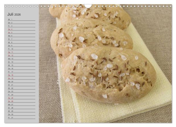 Produktbild: Frisch gebackene Brote und Br&ouml;tchen (Wandkalender 2026 DIN A3 quer), CALVENDO Monatskalender