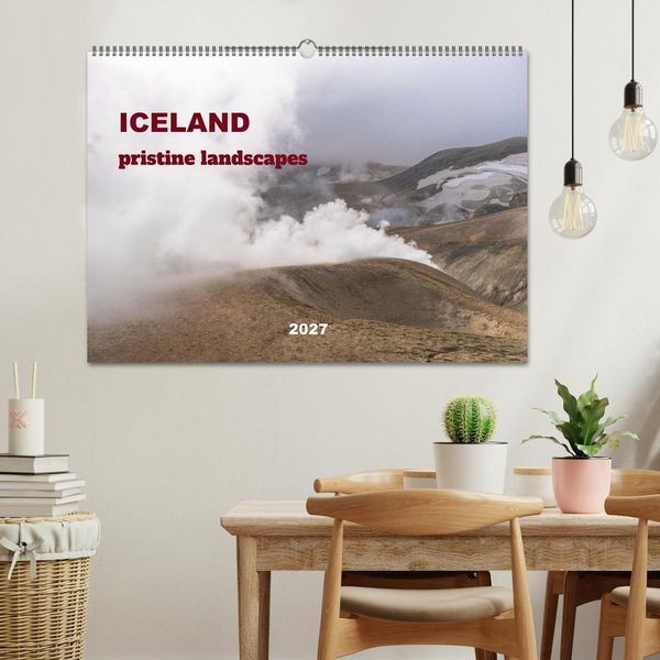 Produktbild: ICELAND pristine landscapes (Wall Calendar 2027 DIN A2 landscape), CALVENDO 12 Month Wall Calendar