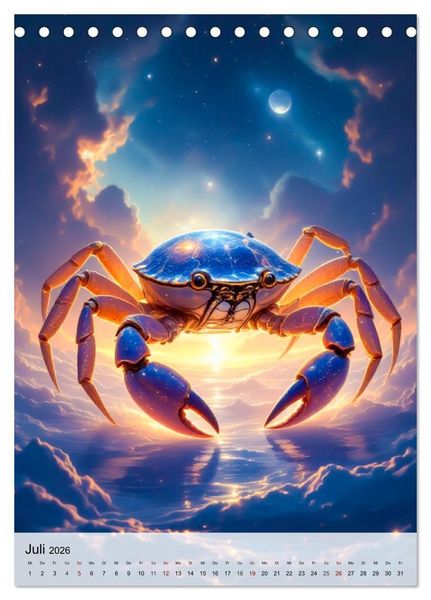 Produktbild: Der Mythos der Sternenzeichen - Sternenwesen des Zodiaks (Tischkalender 2026 DIN A5 hoch), CALVENDO Monatskalender