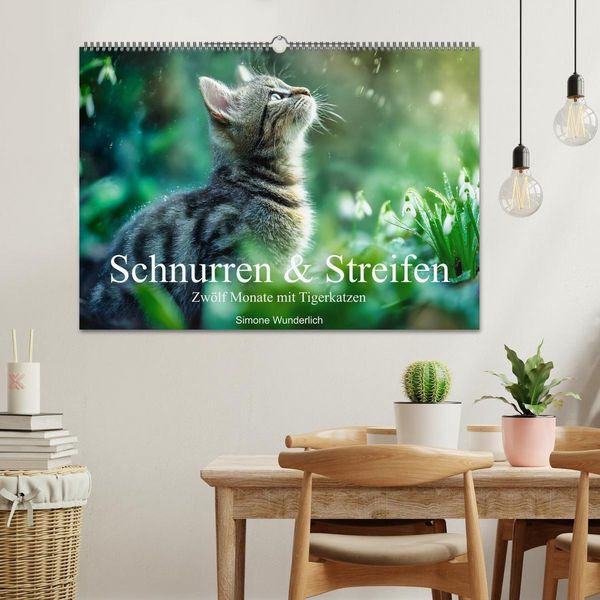 Produktbild: Schnurren & Streifen - Zw&ouml;lf Monate mit Tigerkatzen (Wandkalender 2027 DIN A2 quer), CALVENDO Monatskalender
