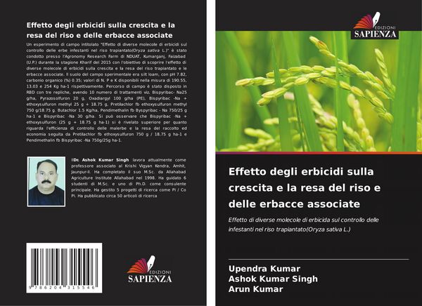 Produktbild: Effetto degli erbicidi sulla crescita e la resa del riso e delle erbacce associate