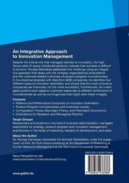 Produktbild: An Integrative Approach to Innovation Management