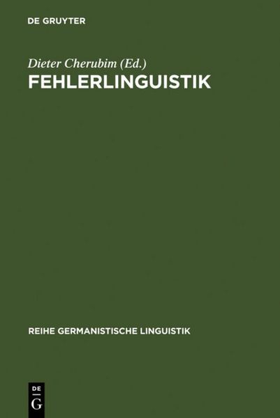 Produktbild: Fehlerlinguistik