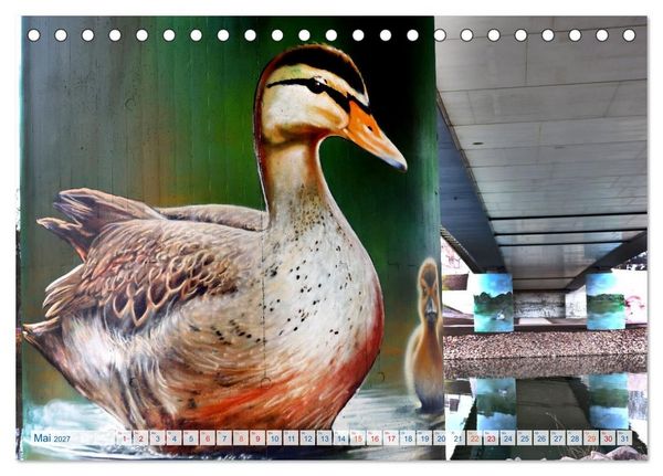 Produktbild: Streetart in Halle an der Saale (Tischkalender 2027 DIN A5 quer), CALVENDO Monatskalender