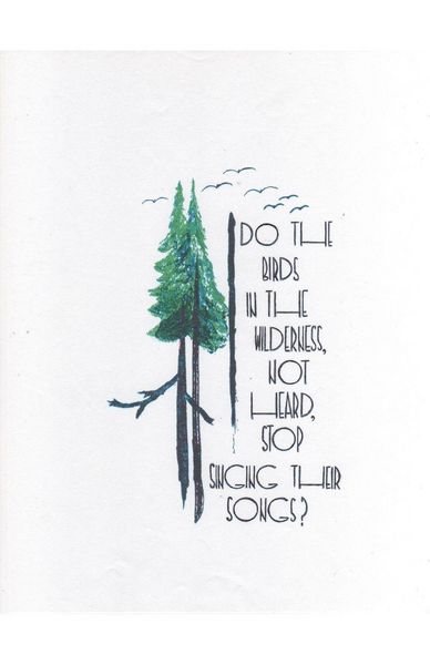 Produktbild: Do the Birds in the Wilderness, Not Heard, Stop Singing Their Songs?