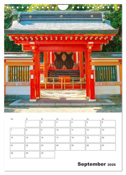 Produktbild: Schreine und Tempel - Heiligt&uuml;mern in Japan (Wandkalender 2026 DIN A4 hoch), CALVENDO Monatskalender