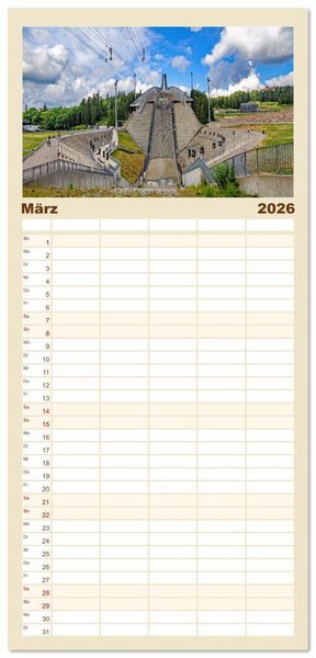 Produktbild: Familienplaner 2026 - Vom S&uuml;dkap zum Nordkap mit 5 Spalten (Wandkalender, 21 x 45 cm) CALVENDO