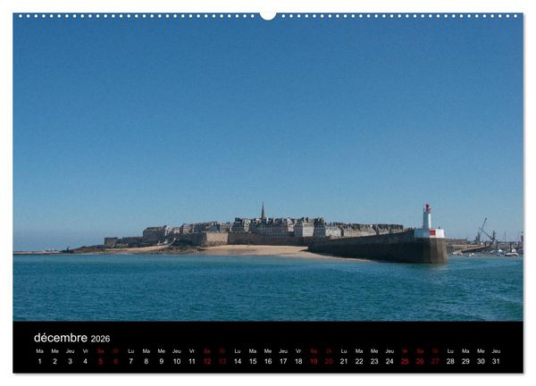Produktbild: Saint-Malo au fil des mois (Calendrier mural 2026 DIN A2 vertical) calendrier de bureau