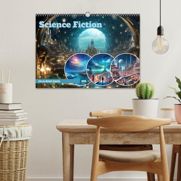 Produktbild: SCIENCE FICTION Life on distant planets (Wall Calendar 2026 DIN A3 landscape), CALVENDO 12 Month Wall Calendar