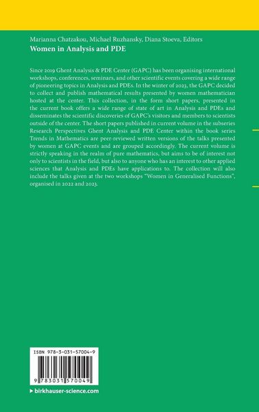 Produktbild: Women in Analysis and PDE