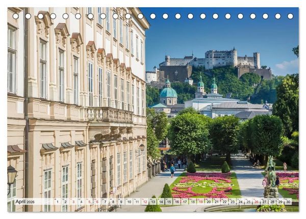 Produktbild: Charmantes Stadtherz SALZBURG (Tischkalender 2026 DIN A5 quer), CALVENDO Monatskalender