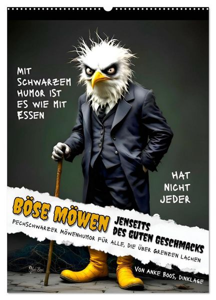 Produktbild: B&ouml;se M&ouml;wen - Jenseits des guten Geschmacks (Wandkalender 2027 DIN A2 hoch), CALVENDO Monatskalender